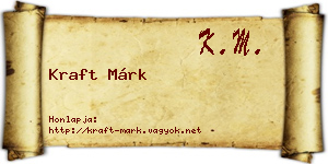 Kraft Márk névjegykártya